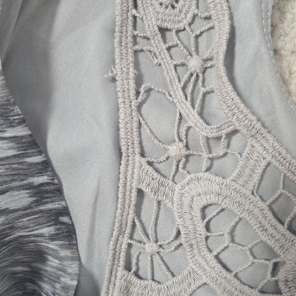 Express Gray Crochet Lace Back Dress Size Small - Picture 4 of 6